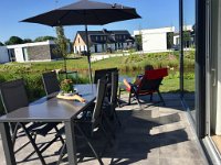 Die Terrasse ist schön, aber auch sehr windig.